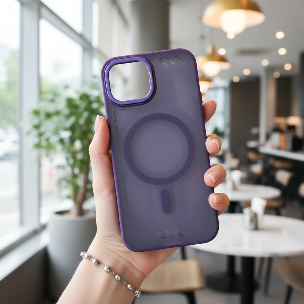 Midnight Purple MagSafe Ring Silicone Case - Phone Case For iPhone 13